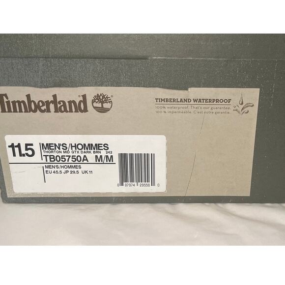Timberland Thorton Mid GORE-TEX TB05750A Boots - Dark Brown - 11.5 - NEW w/Box main image 4